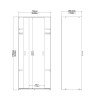 Space ντουλάπα με 2 συρόμενες πόρτες 77,6x48,25x175,4εκ. Λευκό