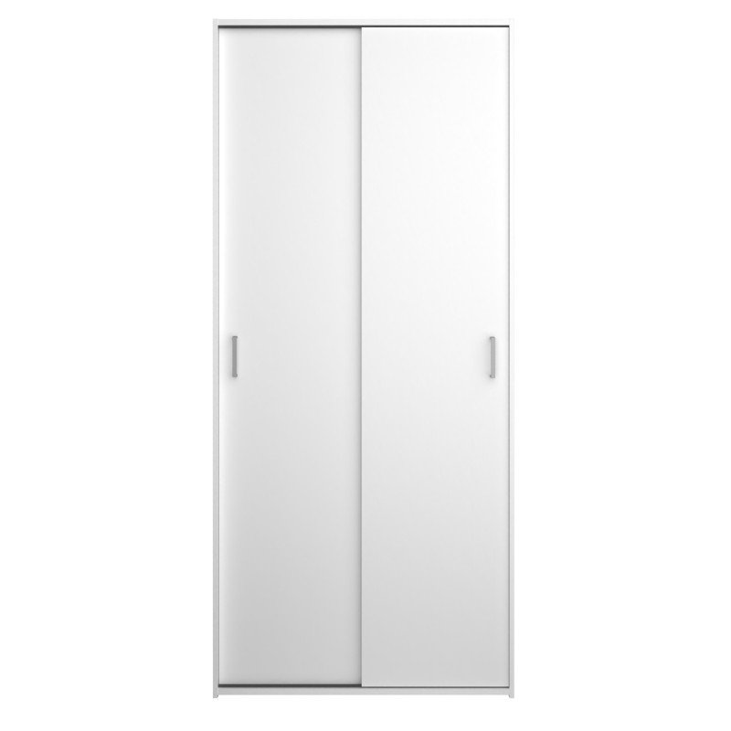 Space ντουλάπα με 2 συρόμενες πόρτες 77,6x48,25x175,4εκ. Λευκό