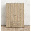 Space ντουλάπα με 4 πόρτες και 3 συρτάρια 154x49,5x200,4εκ. Δρυς