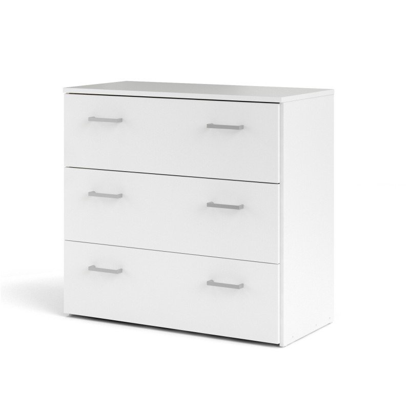 Space συρταριέρα με 3 συρτάρια 74,1x35,95x69,9εκ. Λευκό
