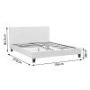 Κρεβάτι Nevil pakoworld 150x200 με ύφασμα χρώμα ανθρακί