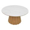 Τραπέζι σαλονιού Franzel pakoworld sintered stone σε όψη μαρμάρου-mdf σε φυσική απόχρωση Φ80x40εκ Τραπέζι σαλονιού Franzel pakoworld sintered stone σε όψη μαρμάρου-mdf σε φυσική απόχρωση Φ80x40εκ