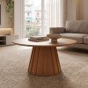 Τραπέζι σαλονιού Franzel pakoworld mdf καρυδί Φ80x40εκ Τραπέζι σαλονιού Franzel pakoworld mdf καρυδί Φ80x40εκ