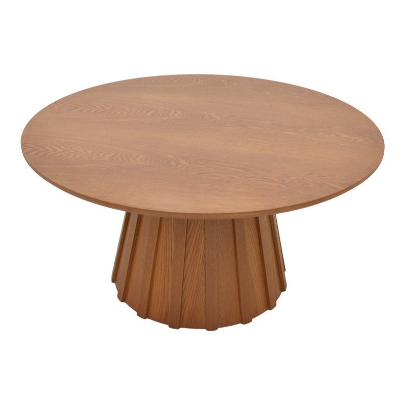 Τραπέζι σαλονιού Franzel pakoworld mdf καρυδί Φ80x40εκ Τραπέζι σαλονιού Franzel pakoworld mdf καρυδί Φ80x40εκ
