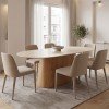 Τραπέζι Karlino pakoworld sintered stone σε όψη τραβερτίνας-mdf σε φυσική απόχρωση 180x90x76εκ