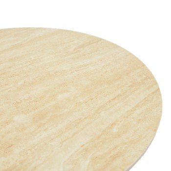 Τραπέζι Karlino pakoworld sintered stone σε όψη τραβερτίνας-mdf σε φυσική απόχρωση 180x90x76εκ