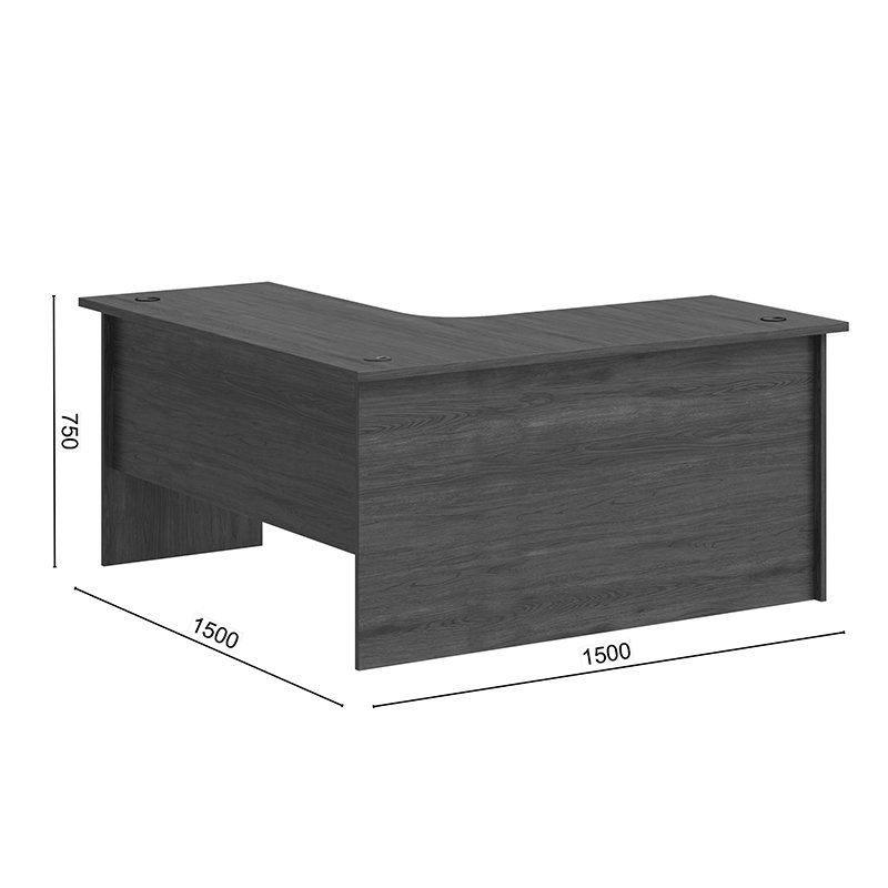 Γραφείο γωνιακό επαγγελματικό αριστερή γωνία Fesialo pakoworld wenge 150x150x75εκ