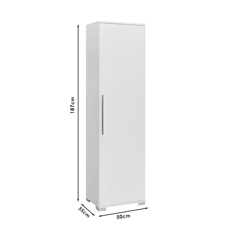 Στήλη Diamond1 pakoworld λευκό gloss 50x35x187εκ Στήλη Diamond1 pakoworld λευκό gloss 50x35x187εκ