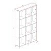 Βιβλιοθήκη FIRENZE pakoworld χρώμα sonoma 107x28,6x178εκ