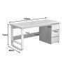 Γραφείο Salto pakoworld με συρταριέρα MDF φυσικό-λευκό 120x48x74εκ Γραφείο Salto pakoworld με συρταριέρα MDF φυσικό-λευκό 120x48x74εκ