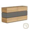 Συρταριέρα Sonlen pakoworld mdf σε ανθρακί-sonoma απόχρωση 120x40x72εκ
