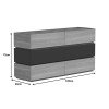 Συρταριέρα Sonlen pakoworld mdf σε ανθρακί-sonoma απόχρωση 120x40x72εκ