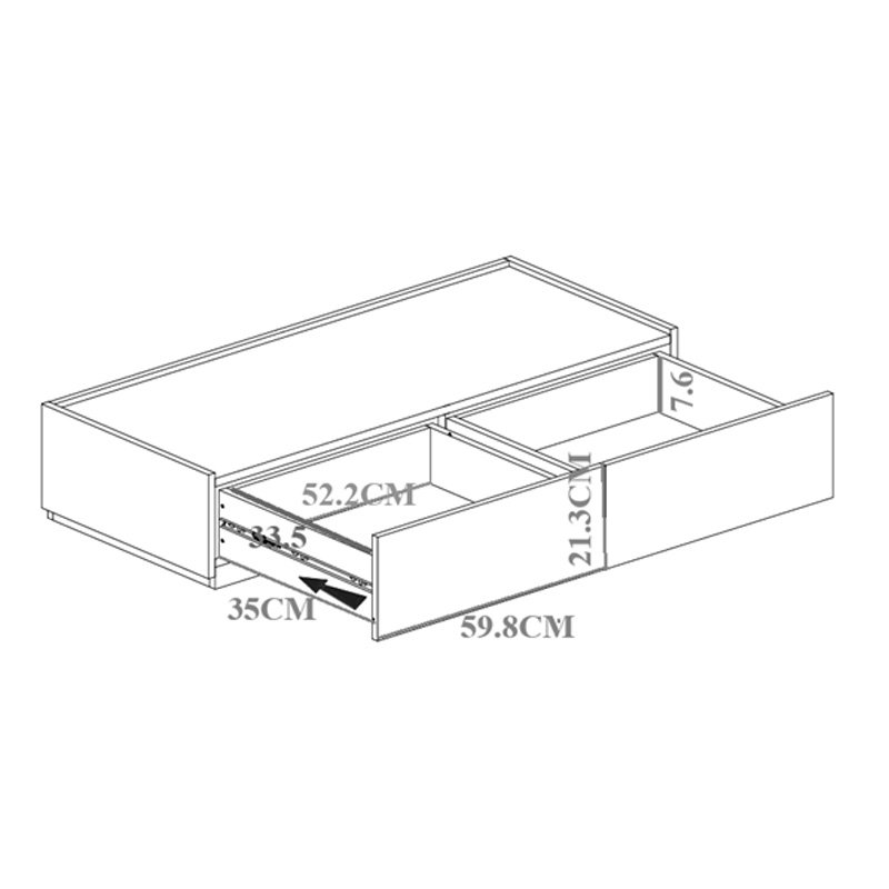 Συρταριέρα Sonlen pakoworld mdf σε ανθρακί-sonoma απόχρωση 120x40x72εκ