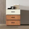 Κομοδίνο Sonlen pakoworld mdf σε καρυδί-μπεζ απόχρωση 60x40x66εκ