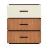 Κομοδίνο Sonlen pakoworld mdf σε καρυδί-μπεζ απόχρωση 60x40x66εκ