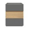 Κομοδίνο Sonlen pakoworld mdf σε sonoma-ανθρακί απόχρωση 60x40x66εκ