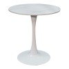 Τραπέζι Balou I pakoworld sintered stone σε λευκό μαρμάρου Φ70x74εκ