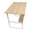 Γραφείο εργασίας Kela pakoworld mdf σε oak απόχρωση με λευκό μέταλλο 100x60x73εκ