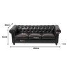 Kαναπές τριθέσιος τ. Chesterfield pakoworld pu κυπαρισσί 203x84x67εκ