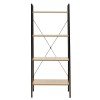 Βιβλιοθήκη- Ραφιέρα Ramon pakoworld φυσικό-μαύρο 60x23x145,5εκ Βιβλιοθήκη- Ραφιέρα Ramon pakoworld φυσικό-μαύρο 60x23x145,5εκ
