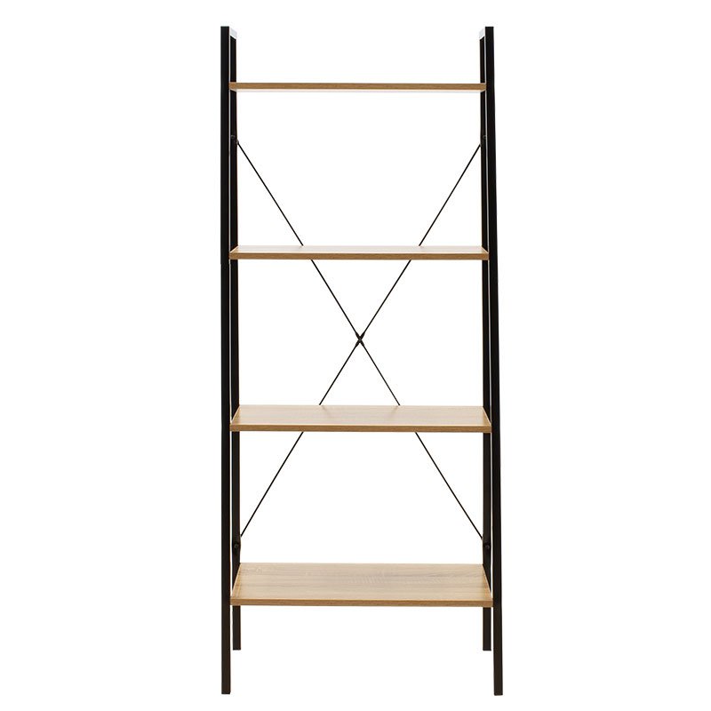 Βιβλιοθήκη- Ραφιέρα Ramon pakoworld φυσικό-μαύρο 60x23x145,5εκ Βιβλιοθήκη- Ραφιέρα Ramon pakoworld φυσικό-μαύρο 60x23x145,5εκ