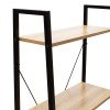Βιβλιοθήκη- Ραφιέρα Ramon pakoworld φυσικό-μαύρο 60x23x145,5εκ Βιβλιοθήκη- Ραφιέρα Ramon pakoworld φυσικό-μαύρο 60x23x145,5εκ