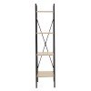 Βιβλιοθήκη Ramon pakoworld φυσικό-μαύρο 34x32,5x148εκ
