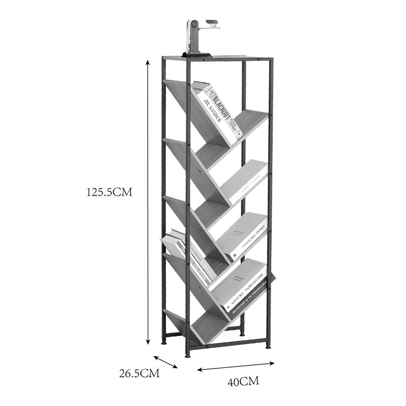 Βιβλιοθήκη Orunta pakoworld oak- μαύρο μέταλλο 40x26.5x125εκ Βιβλιοθήκη Orunta pakoworld oak- μαύρο μέταλλο 40x26.5x125εκ