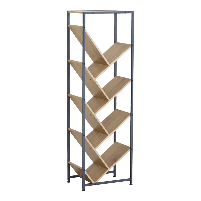 Βιβλιοθήκη Orunta pakoworld oak- μαύρο μέταλλο 40x26.5x125εκ Βιβλιοθήκη Orunta pakoworld oak- μαύρο μέταλλο 40x26.5x125εκ