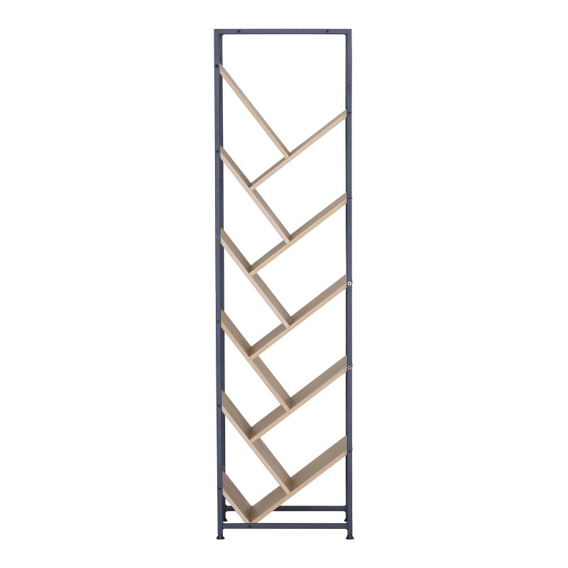 Βιβλιοθήκη Orunta pakoworld oak- μαύρο μέταλλο 40x26.5x150εκ Βιβλιοθήκη Orunta pakoworld oak- μαύρο μέταλλο 40x26.5x150εκ
