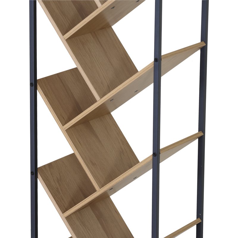 Βιβλιοθήκη Orunta pakoworld oak- μαύρο μέταλλο 40x26.5x150εκ Βιβλιοθήκη Orunta pakoworld oak- μαύρο μέταλλο 40x26.5x150εκ