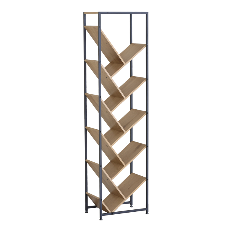 Βιβλιοθήκη Orunta pakoworld oak- μαύρο μέταλλο 40x26.5x150εκ Βιβλιοθήκη Orunta pakoworld oak- μαύρο μέταλλο 40x26.5x150εκ