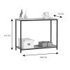 Κονσόλα Shima pakoworld oak- μαύρο μέταλλο 106x35x81εκ