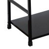 Βιβλιοθήκη Manlo pakoworld μαύρο μέταλλο 58.6x23.5x144εκ