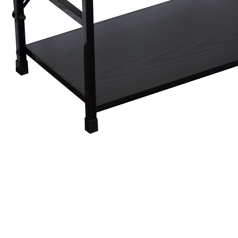 Βιβλιοθήκη-ραφιέρα Manlo pakoworld μαύρο μέταλλο 58.6x23.5x80εκ