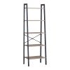 Βιβλιοθήκη Jebia pakoworld oak με μαύρο μέταλλο 56x37x172.2εκ
