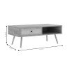Τραπέζι σαλονιού Oslo pakoworld sonoma 110x59x41,5εκ