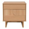 Κομοδίνο Jenfia pakoworld mdf σε φυσική απόχρωση 48x39x50,5εκ