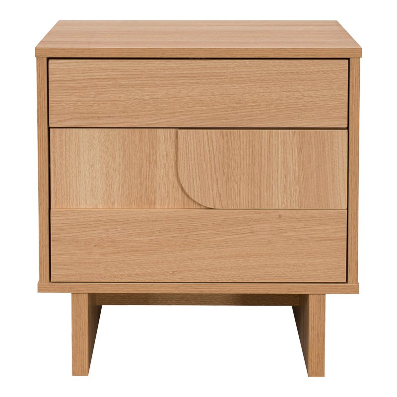 Κομοδίνο Jenfia pakoworld mdf σε φυσική απόχρωση 48x39x50,5εκ