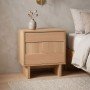 Κομοδίνο Jenfia pakoworld mdf σε φυσική απόχρωση 48x39x50,5εκ