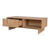 Τραπέζι σαλονιού Jenfia pakoworld mdf σε φυσική απόχρωση 110x55x38,5εκ