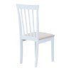 Καρέκλα Houston pakoworld rubberwood σε λευκή απόχρωση 40x49x94εκ