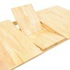 Tραπέζι επεκτεινόμενο Country pakoworld rubberwood σε φυσική απόχρωση 120-150x80x74εκ