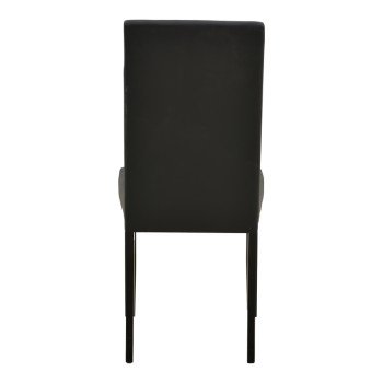 Καρέκλα Zeben pakoworld μαύρο PU με πόδι μαύρο rubberwood 43,5x55,5x93,5εκ