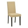 Καρέκλα Zeben pakoworld εκρού PU με πόδι μαύρο rubberwood 43,5x55,5x93,5εκ