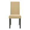 Καρέκλα Zeben pakoworld εκρού PU με πόδι μαύρο rubberwood 43,5x55,5x93,5εκ