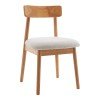 Καρέκλα Tullo pakoworld rubberwood σε φυσική απόχρωση 46x45x78εκ