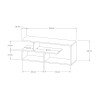 Έπιπλο τηλεόρασης Waldo pakoworld λευκό μελαμίνης 100x29,5x40εκ