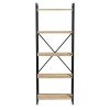 Βιβλιοθήκη Baker pakoworld καρυδί-μαύρο 66x34x180εκ