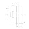 Στήλη Guzel pakoworld σε λευκή απόχρωση 60x31.4x140εκ
